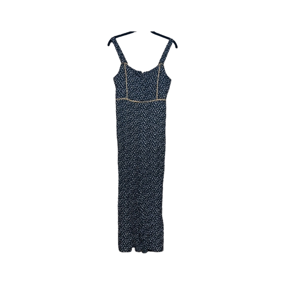 Madewell Button front Wide Leg Jumpsuit in Playground posies Size 4 feminine